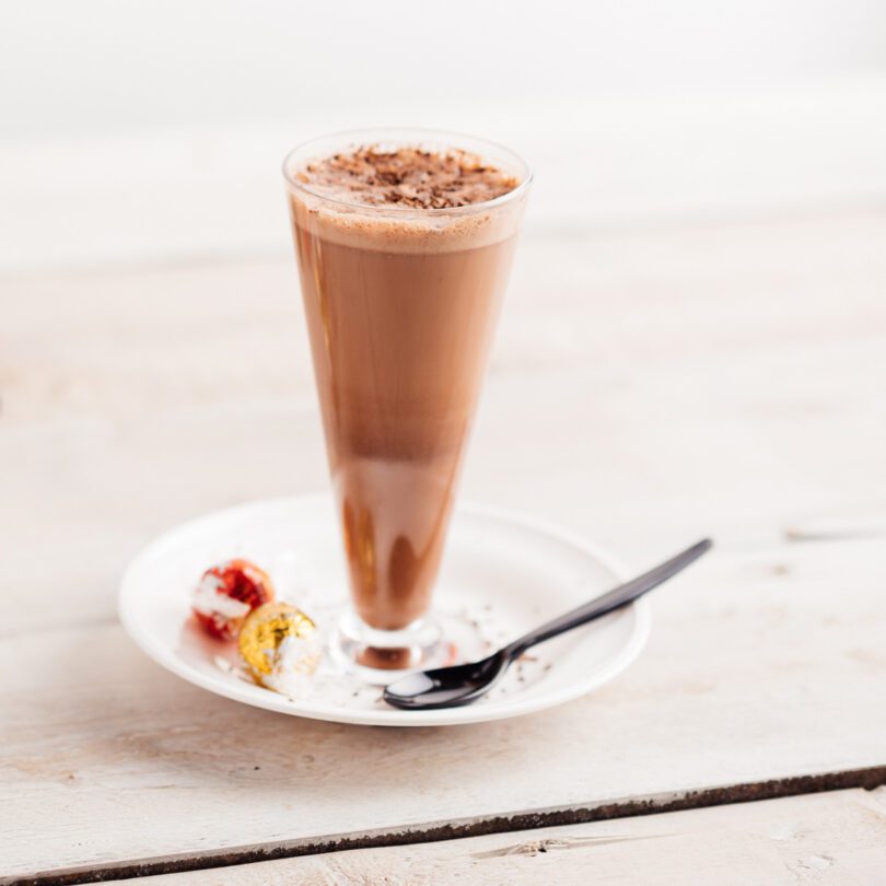 Hot Chocolate with Black Teaspoon