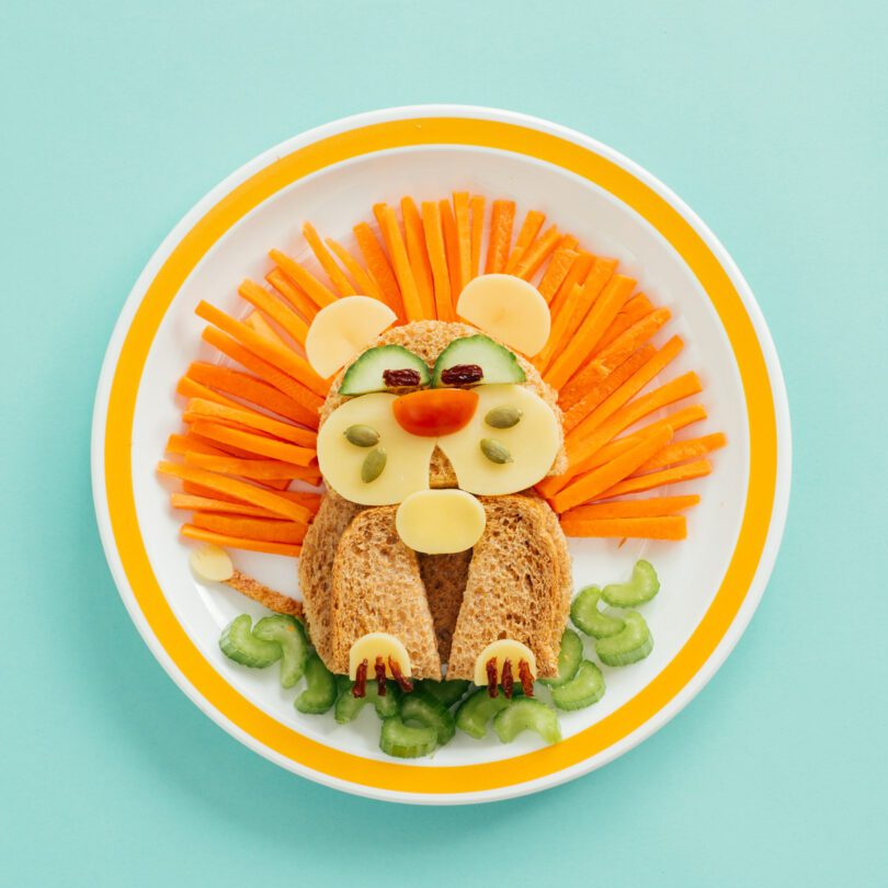 Children's Lunch on Yellow Duo Plate