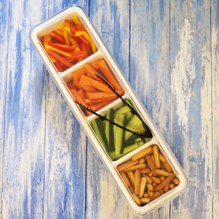 4 Compartment Dish with sharing snacks