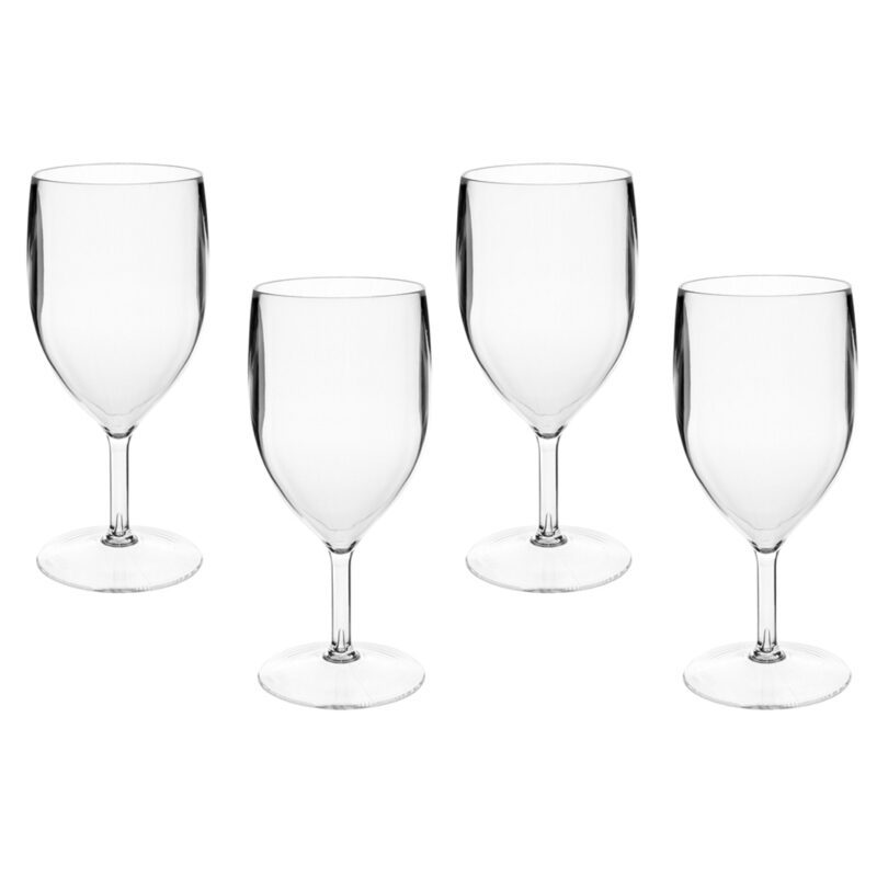 300ml Plastic Wine Glasses Set