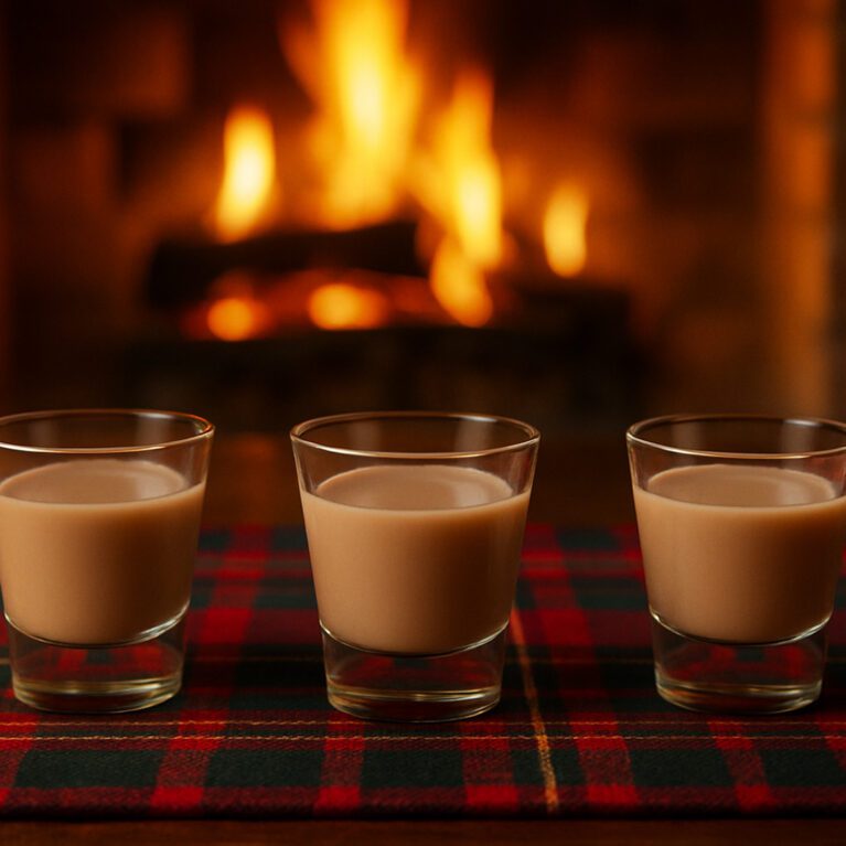 Creamy Liqueur in Tao Plastic Shot Glasses