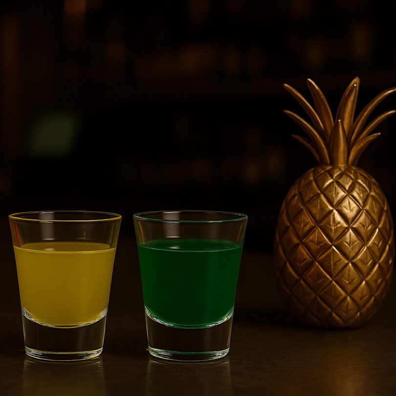 Coloured Shots in Tao Plastic Shot Glasses