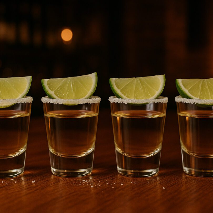 Tequila Shots in Tao Plastic Shot Glasses