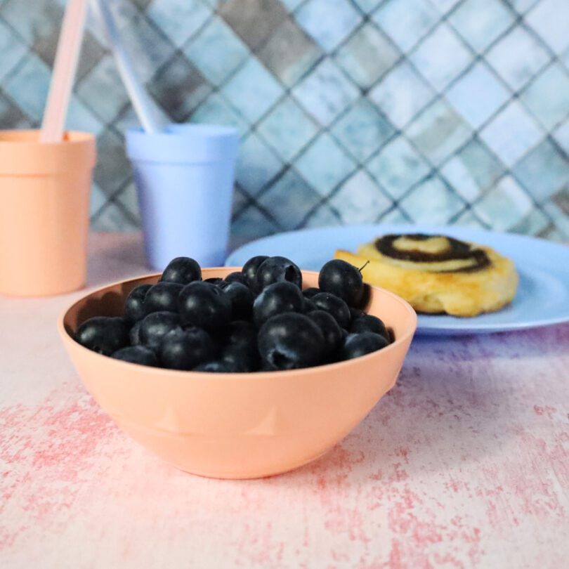 Small Peach Coloured Bowls with Berries