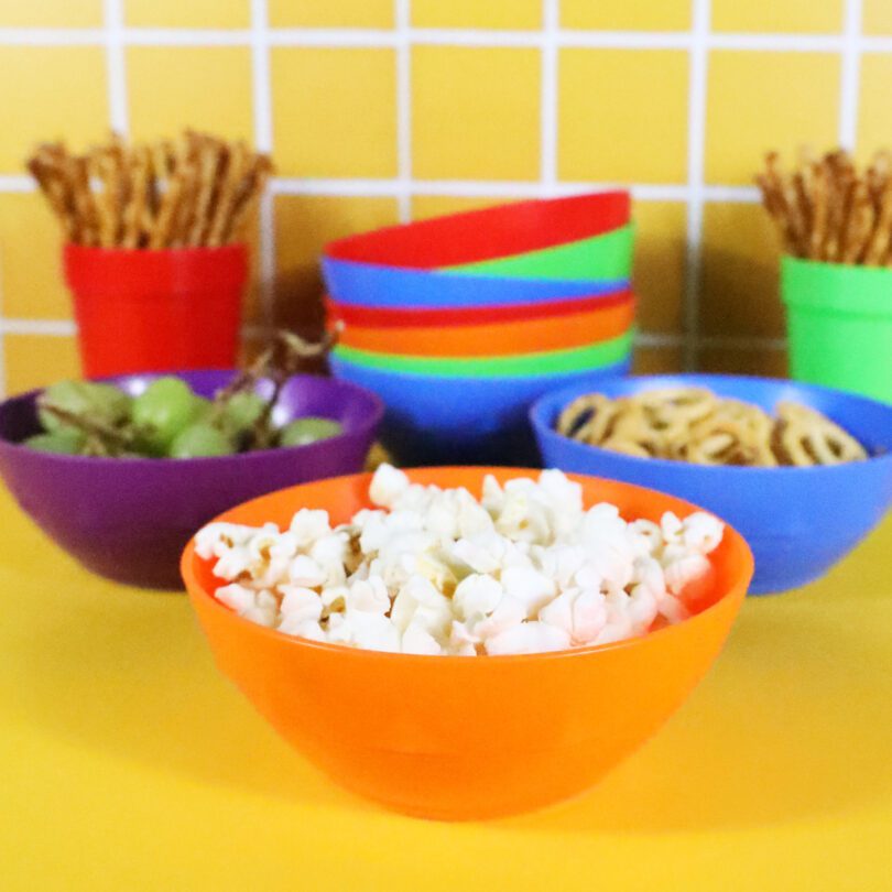 Rainbow Children's Tableware Range with Snacks