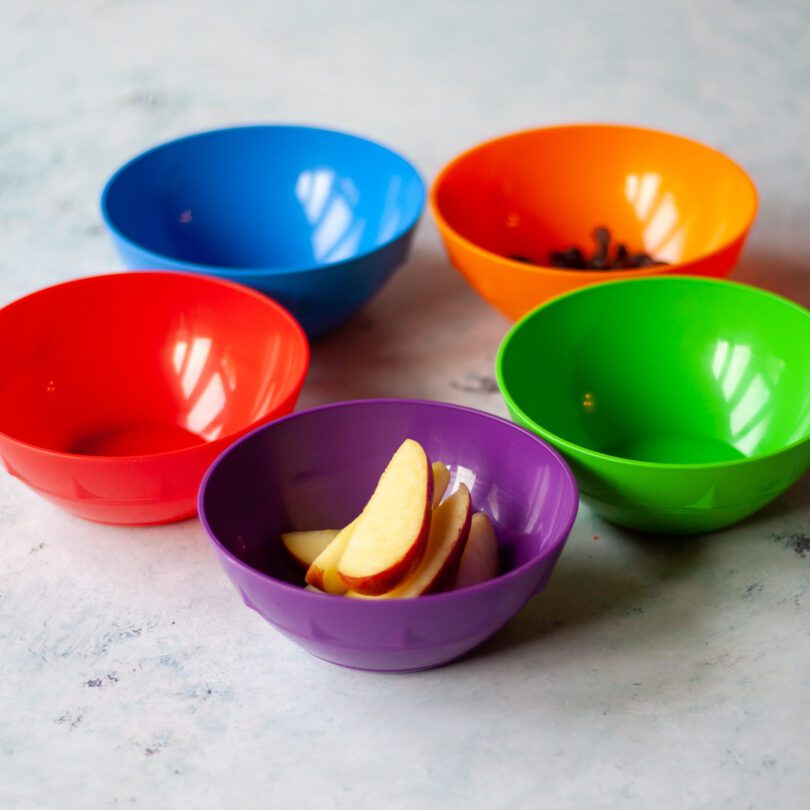 Children's Rainbow Small Plastic Snack Bowls