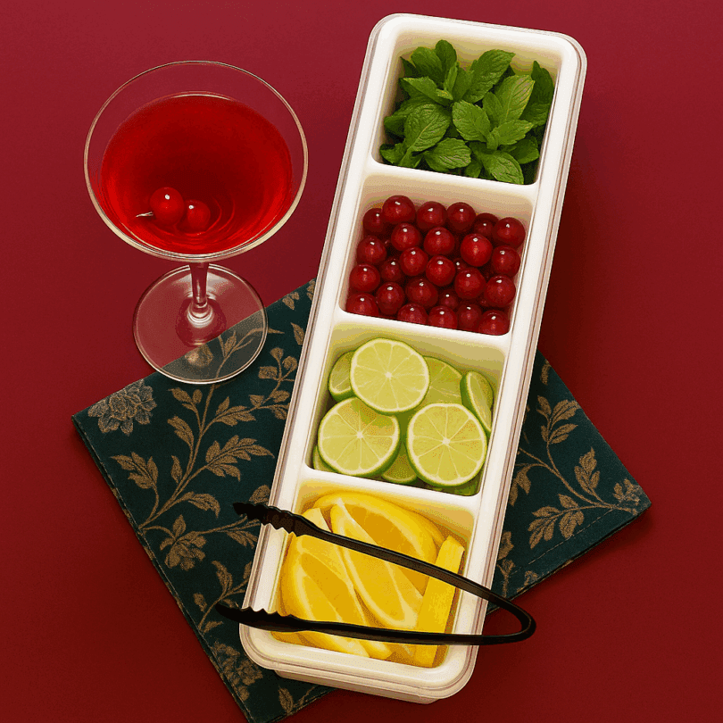 Caddy Box with Cocktail Garnishes