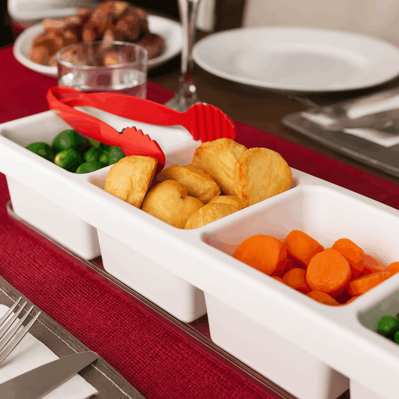 Caddy Box with Vegetables at Dinner Setting