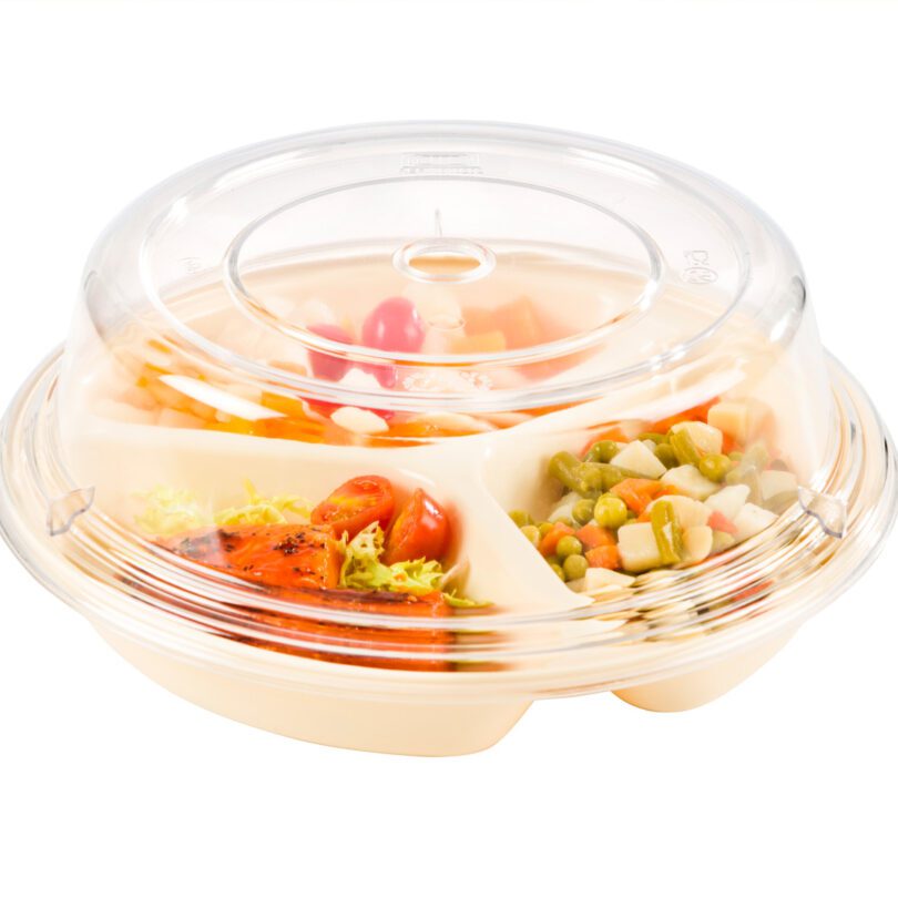 Sharing Snack Plate with Clear Lid