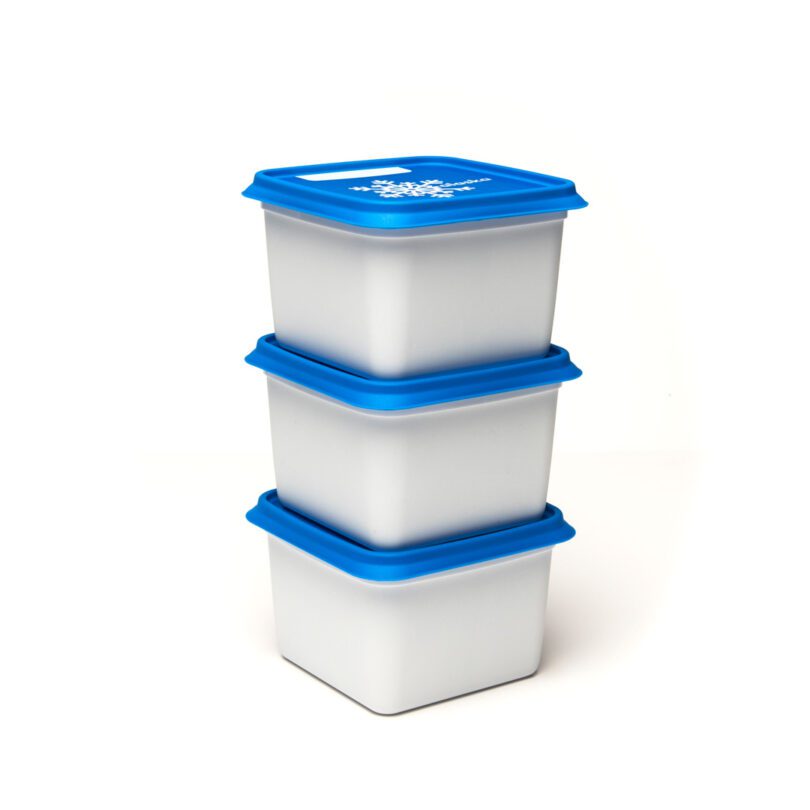 Stacked x3 Alaska 750ml Freezer Storage Containers