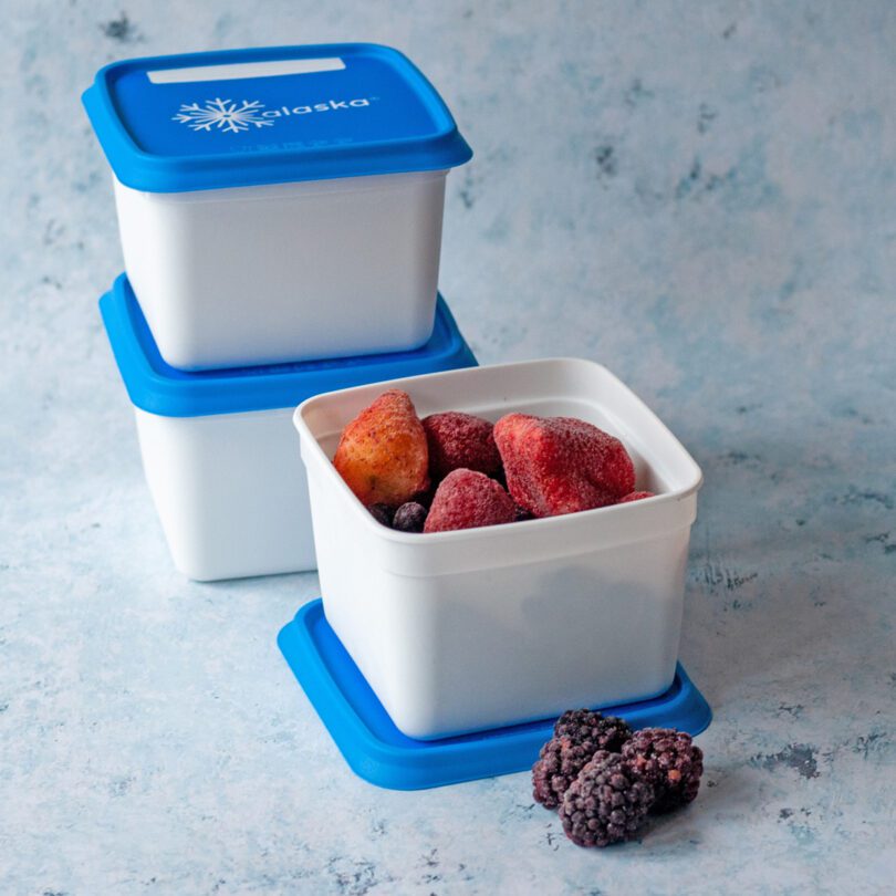 Frozen Fruit in Alaska Freezer Containers