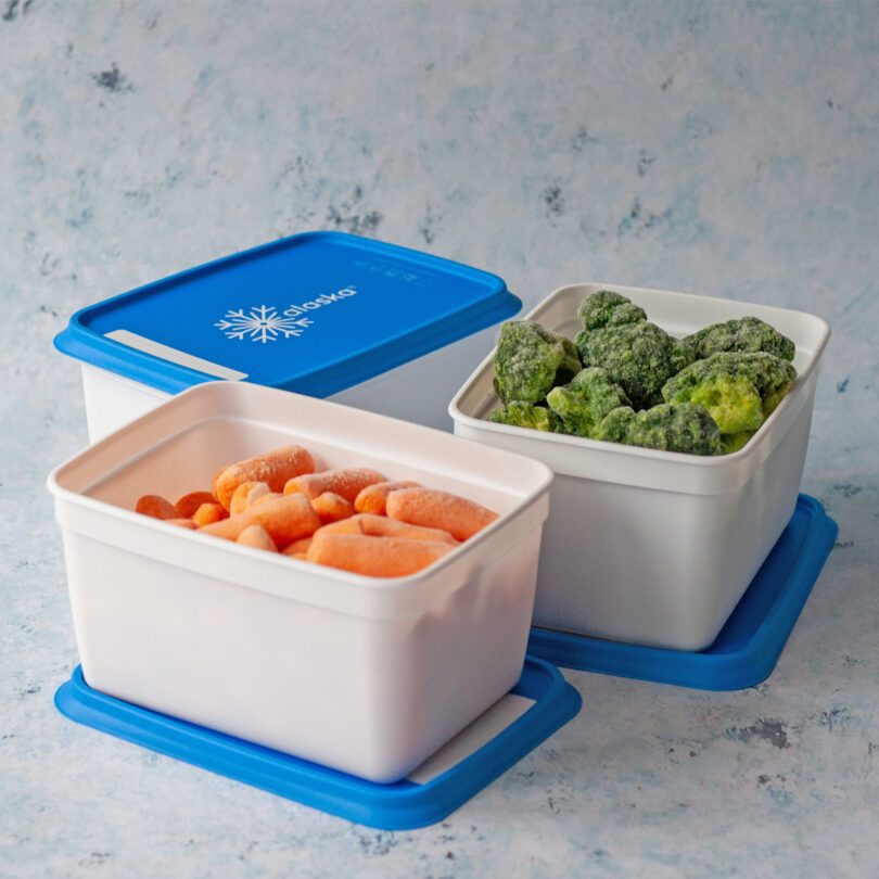 Frozen Vegetables in Alaska 1L Freezer Storage Containers