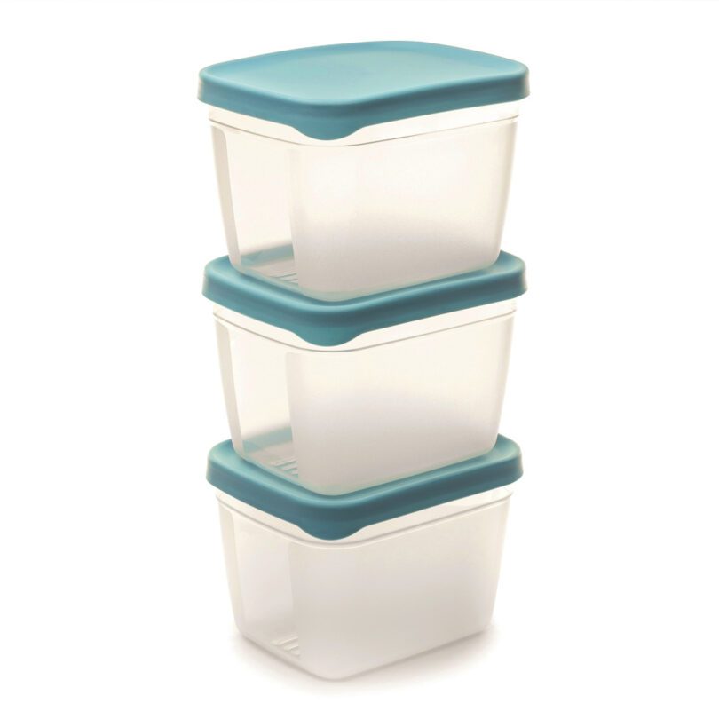 Stacked x3 OptiFridge 1.2L Storage Containers