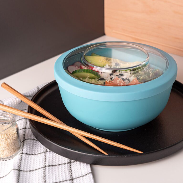 Blue 1L Lunch Bowl with Chopsticks