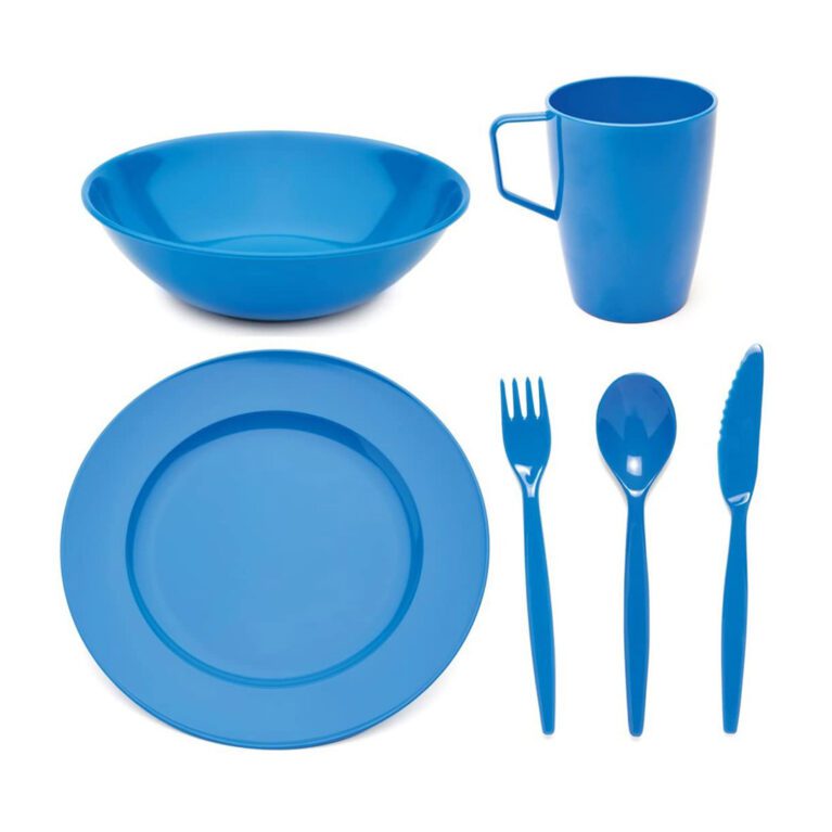 Scouts & Guides Tableware Set in Med Blue