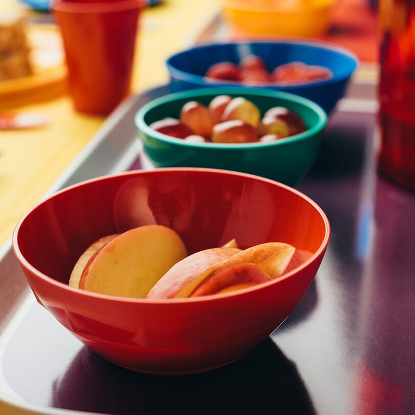 Small Snack Bowls with Fruit Pieces