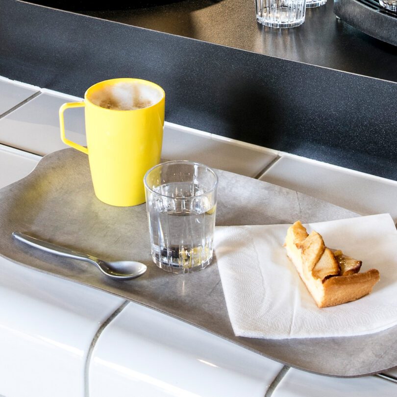 Yellow Plastic Coffee Mug with Handle