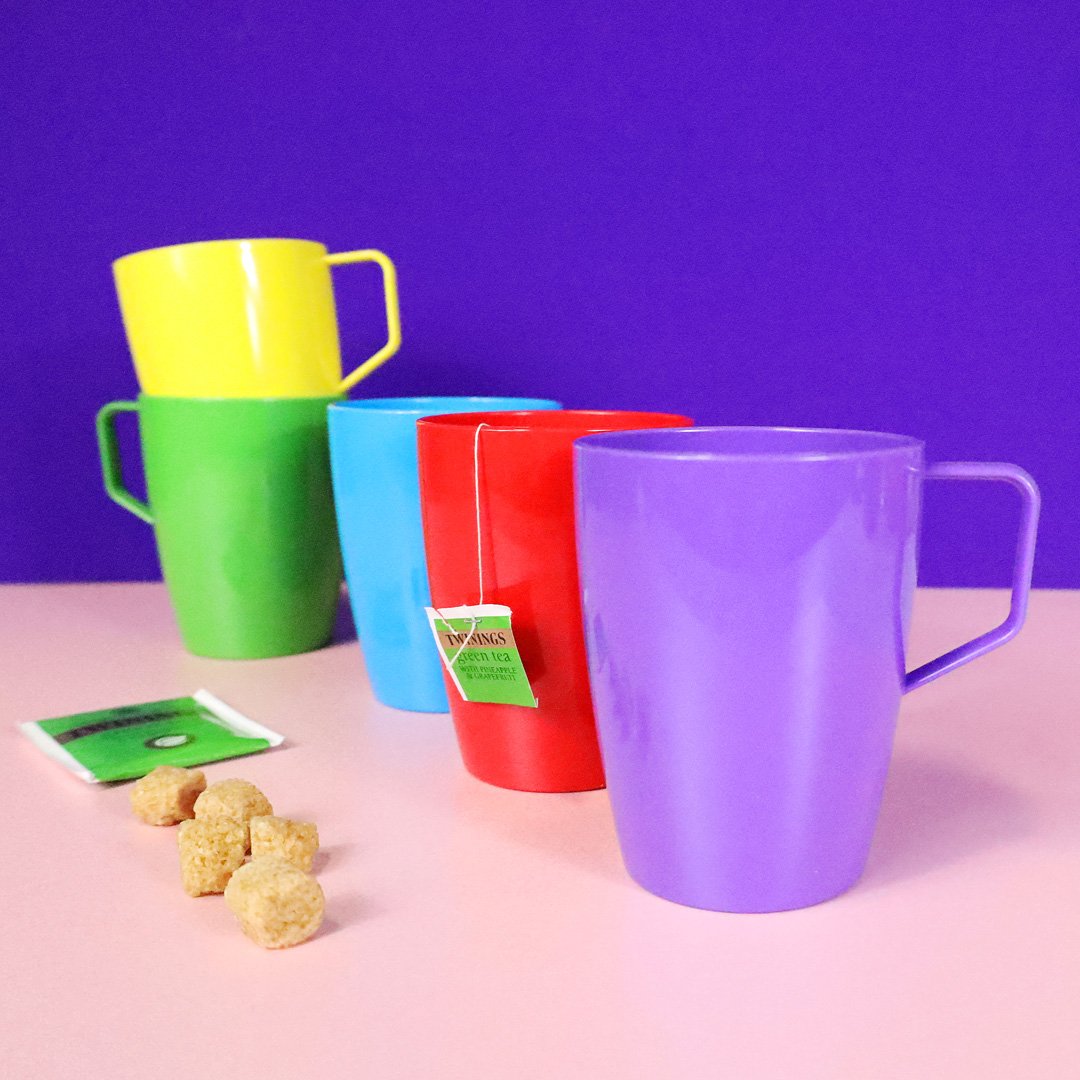 Rainbow Plastic Mugs