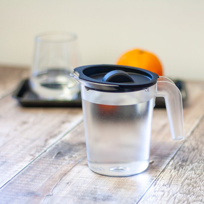 Small Water Jug with Black Lid