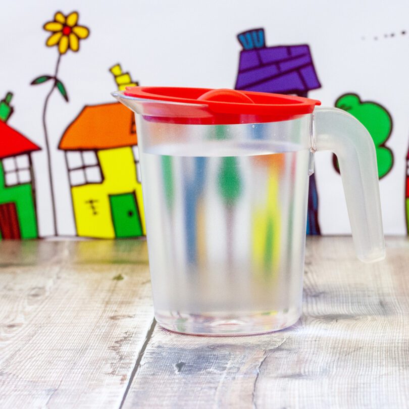 Children's Water Jug with Red Lid