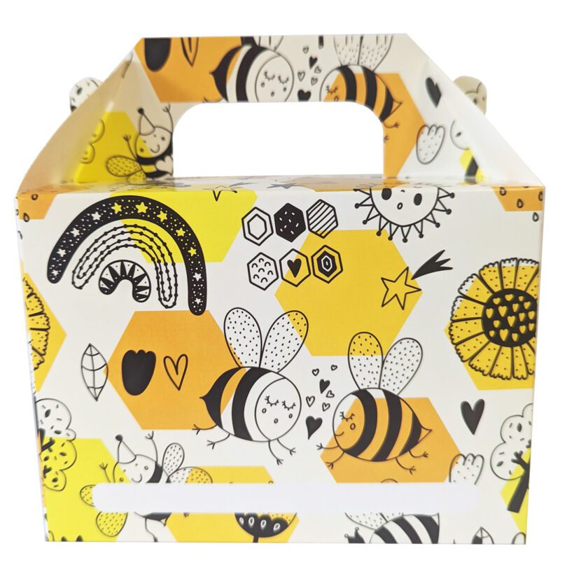 Bee Print Happy Meal Style Cardboard Boxes