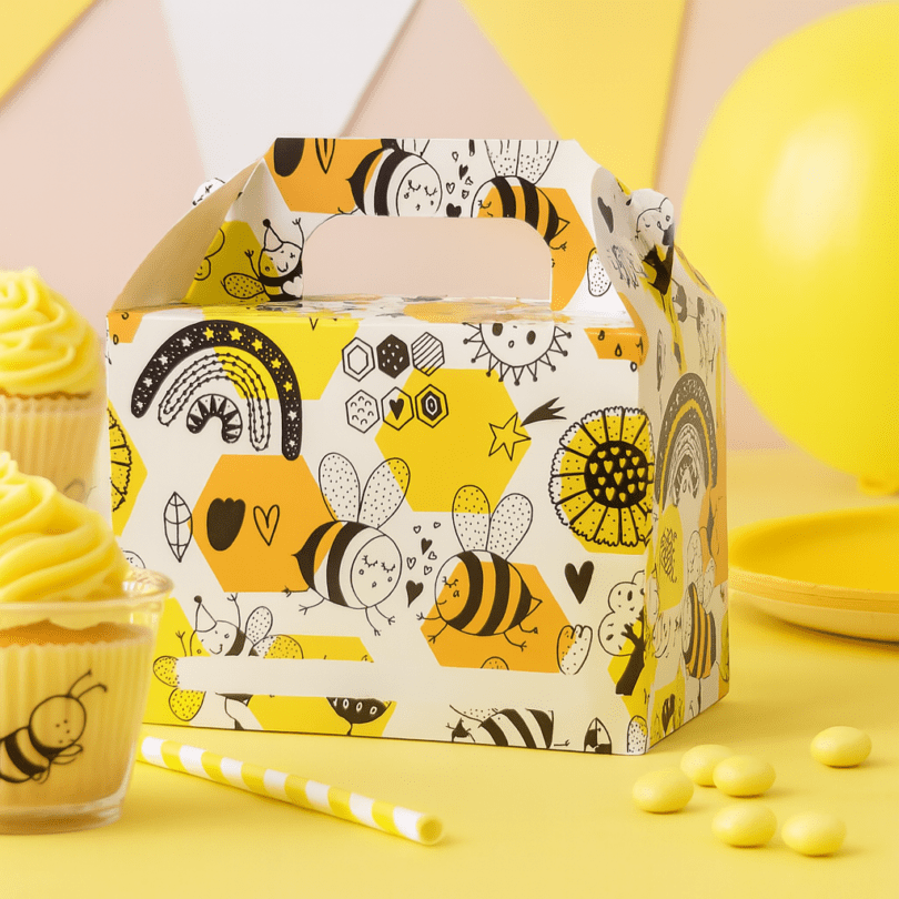 Bee Print Lunch Boxes for Kids' Parties