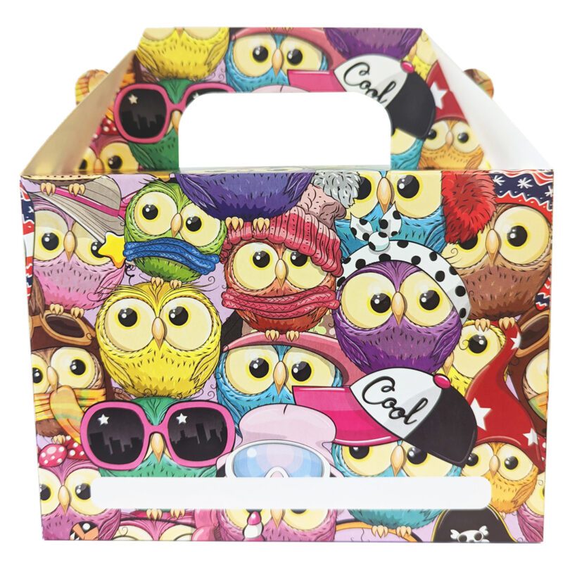 Cute Owl Happy Meal Style Cardboard Boxes