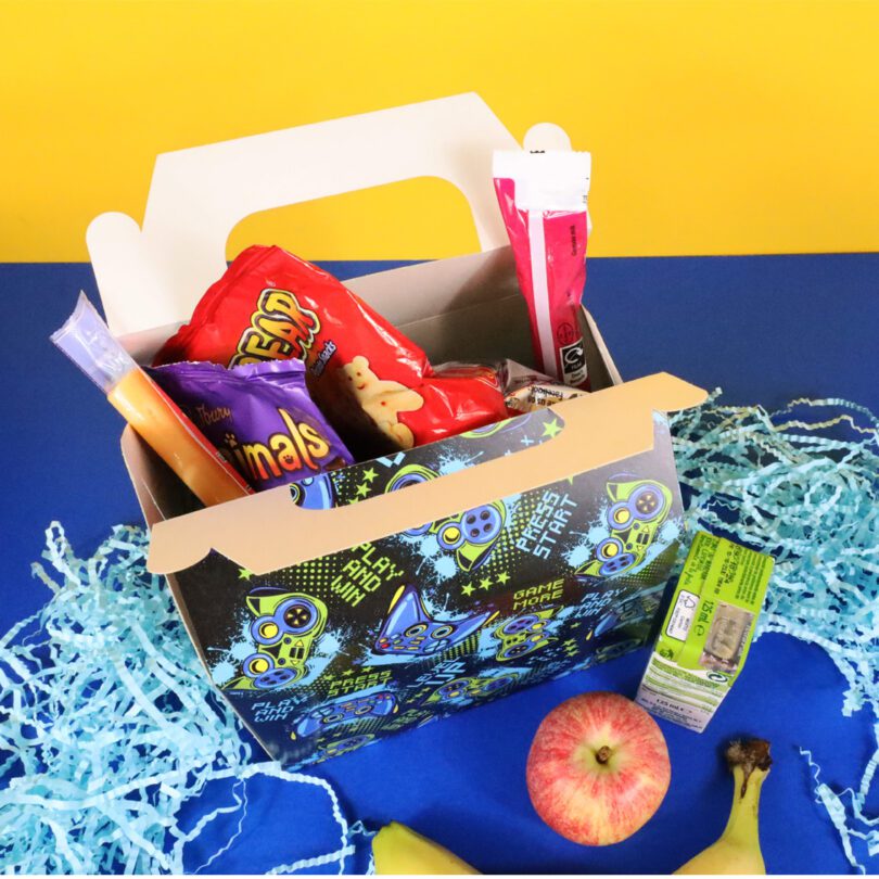 Open Gamer Print Happy Meal Box with Party Treats