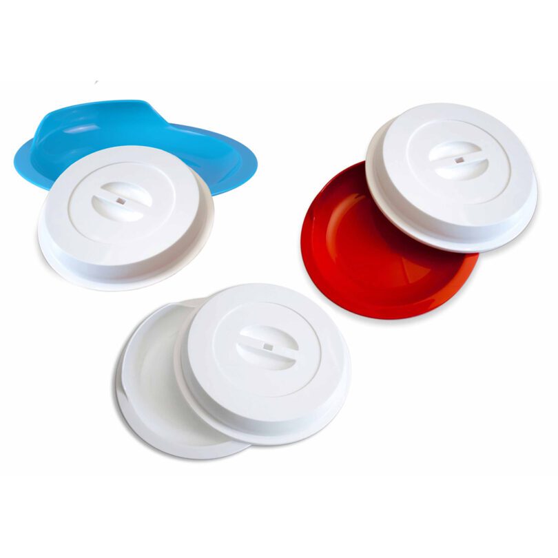 Scoop Plate with Lid in Assorted Colours