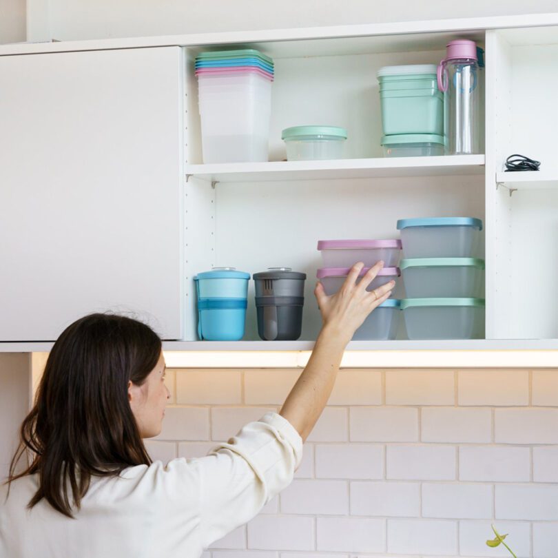 OptiFridge Food Containers in Kitchen Cupboards