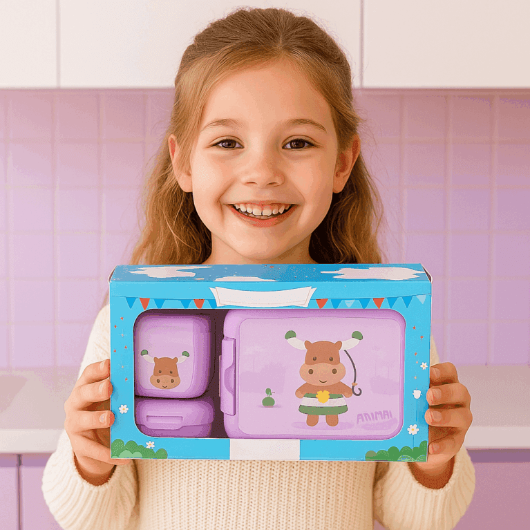 Purple Children’s Lunchbox Set Fun Moose
