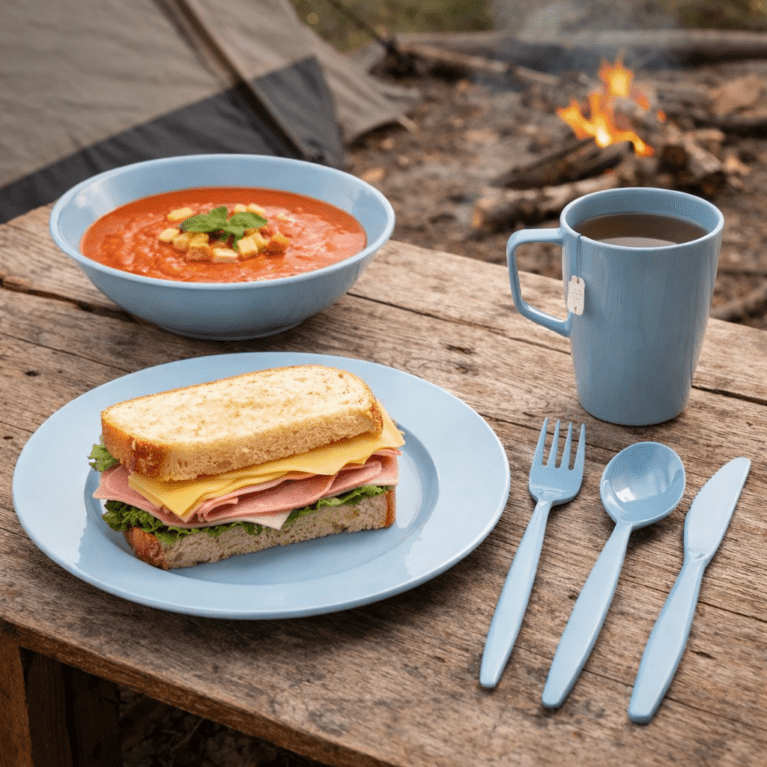 Summer Blue Scout Set with Sandwich and Soup