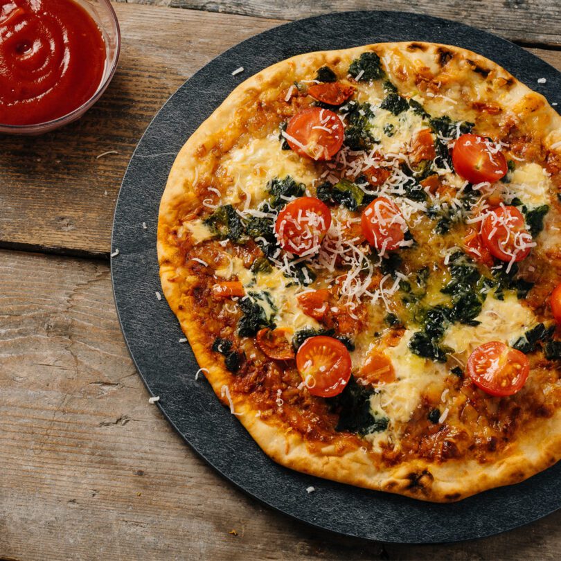 Pizza on 30cm Slate Board