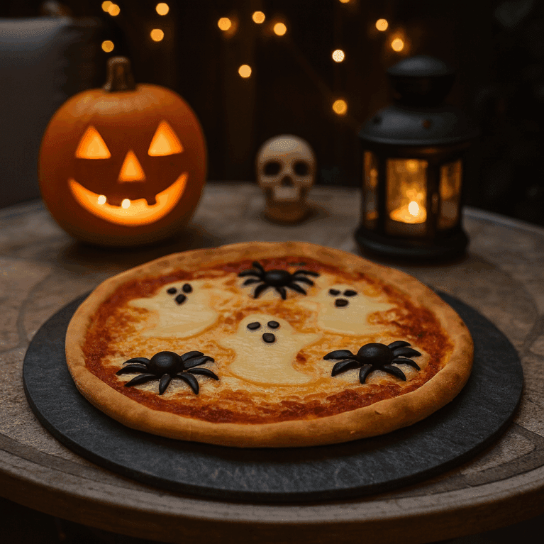 Halloween Pizza on Slate 30cm Board