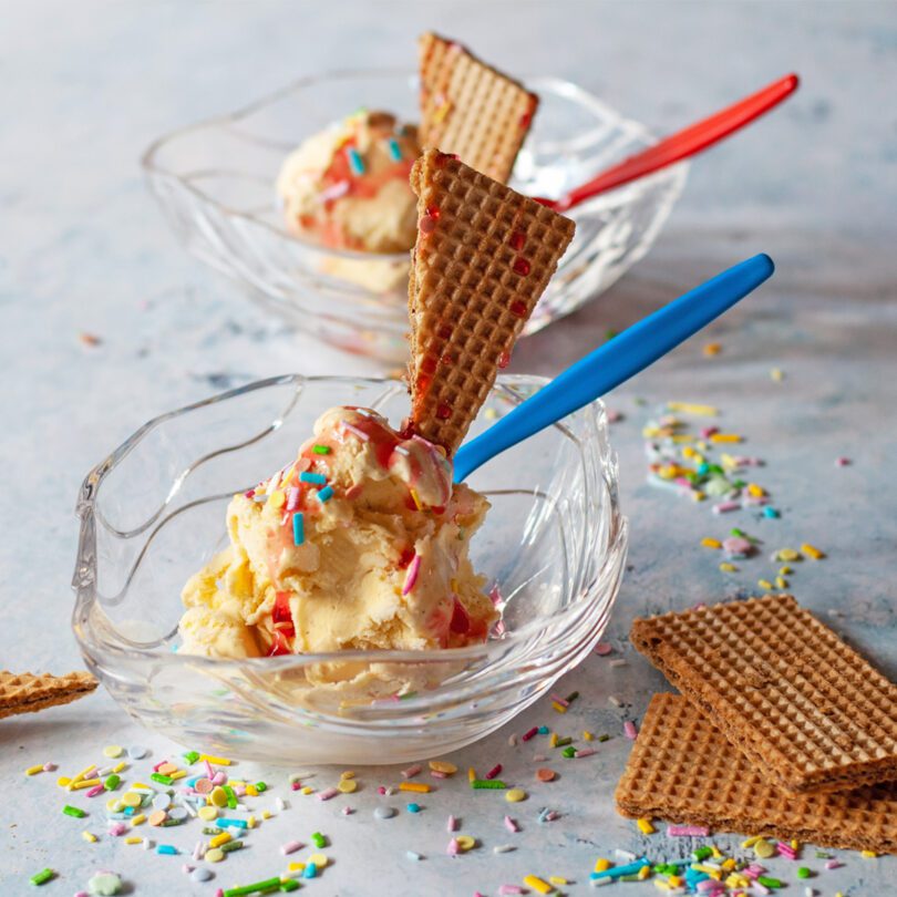 Oyster Dessert Bowls with Ice Cream