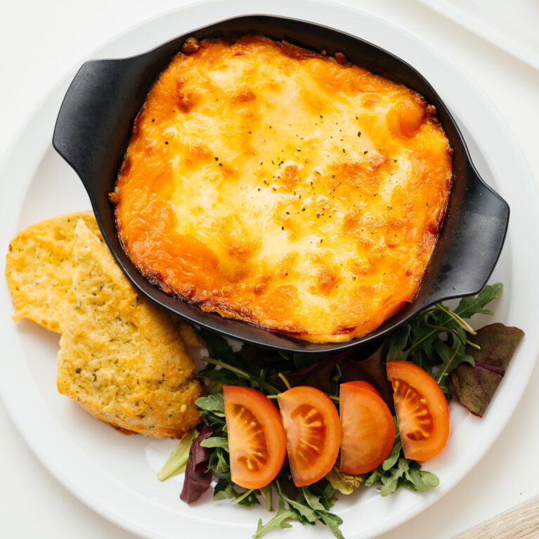 Air Fryer Liner with Lasagne