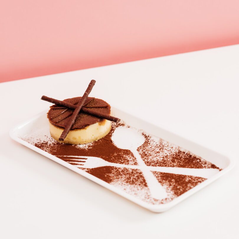 Dessert On White Serving Platter