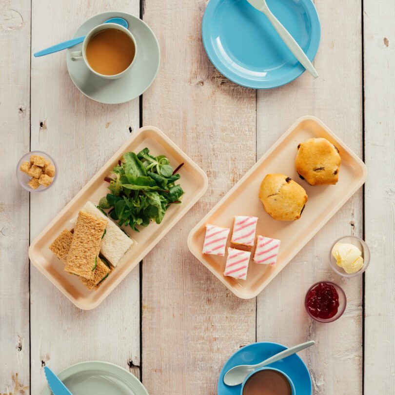 Afternoon Tea Served on Individual Serving Platters