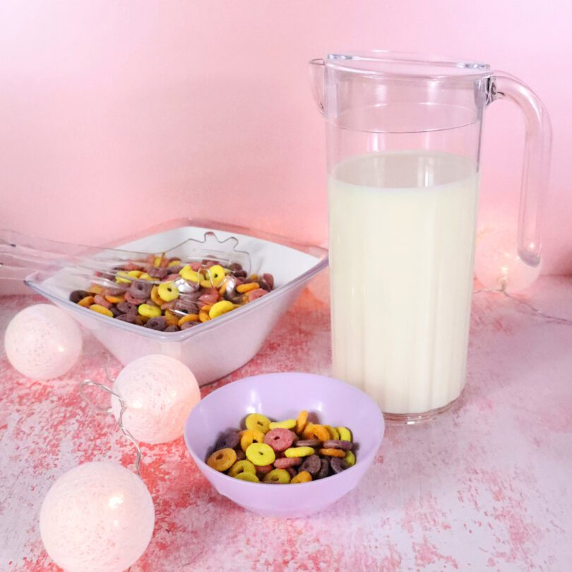 Fridge Jug with Milk and Cereal