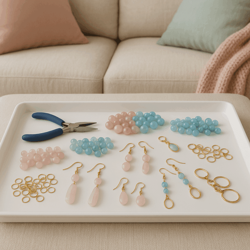 Large White Display Tray for Home Jewellery Making