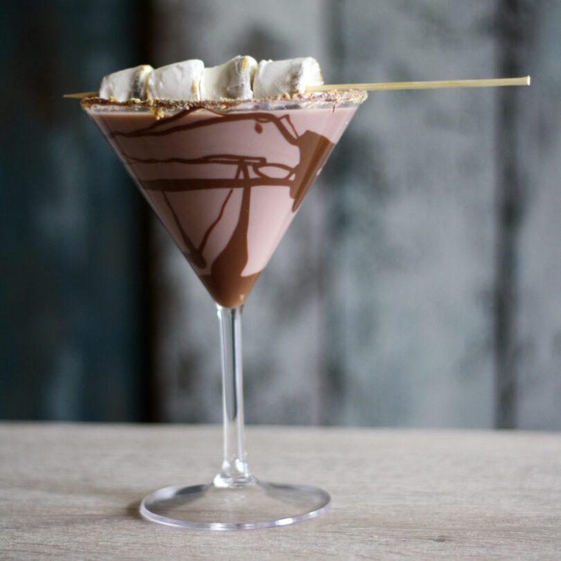 Chocolate Dessert in Unbreakable Martini Glass