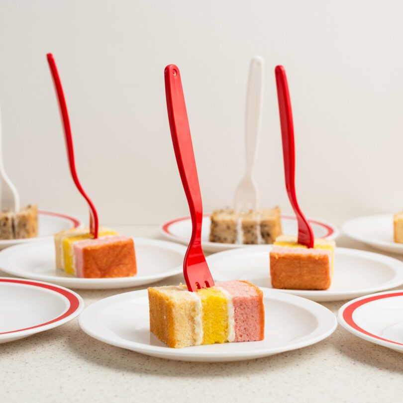 Desserts on Small Plastic Shatterproof Plates