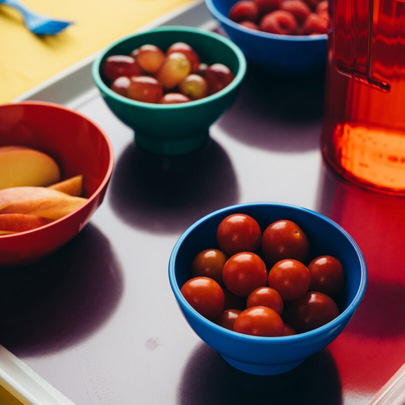 Fruit and Veg Portions in Small Snack Bowls