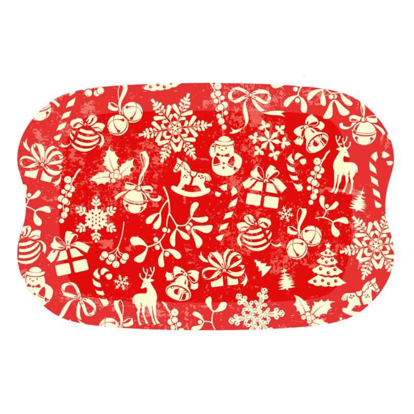 Christmas Print Serving Tray