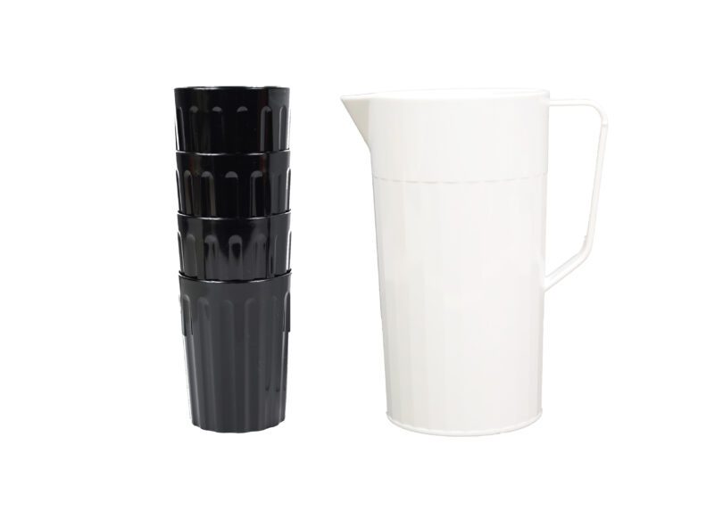 Halloween White Jug & Tumblers