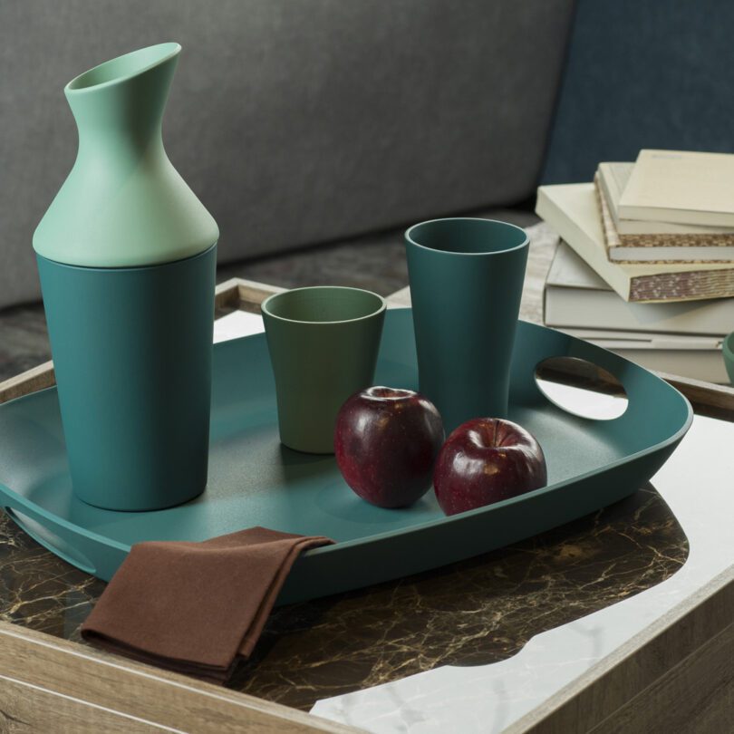 Two Tone Teal Tumblers in Small and Large Size
