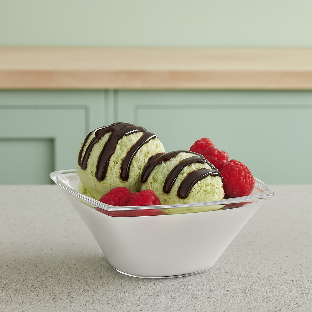 Square White Ice Cream Bowl