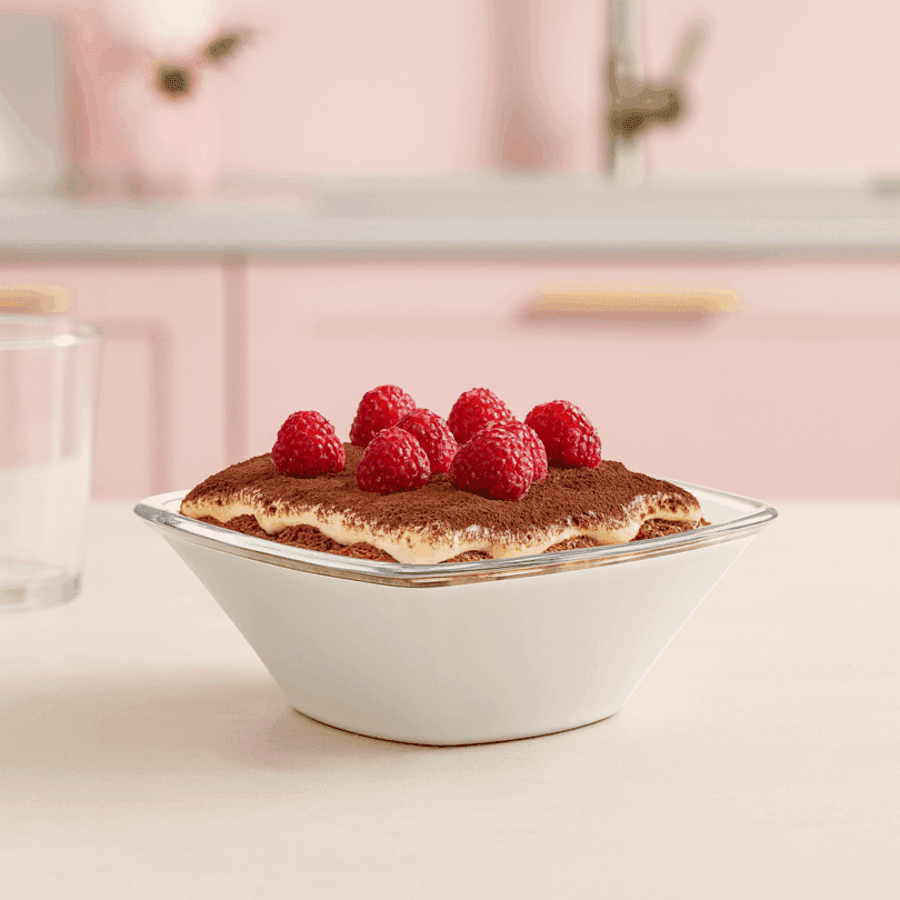 Stylish Dessert in Square Serving Bowl