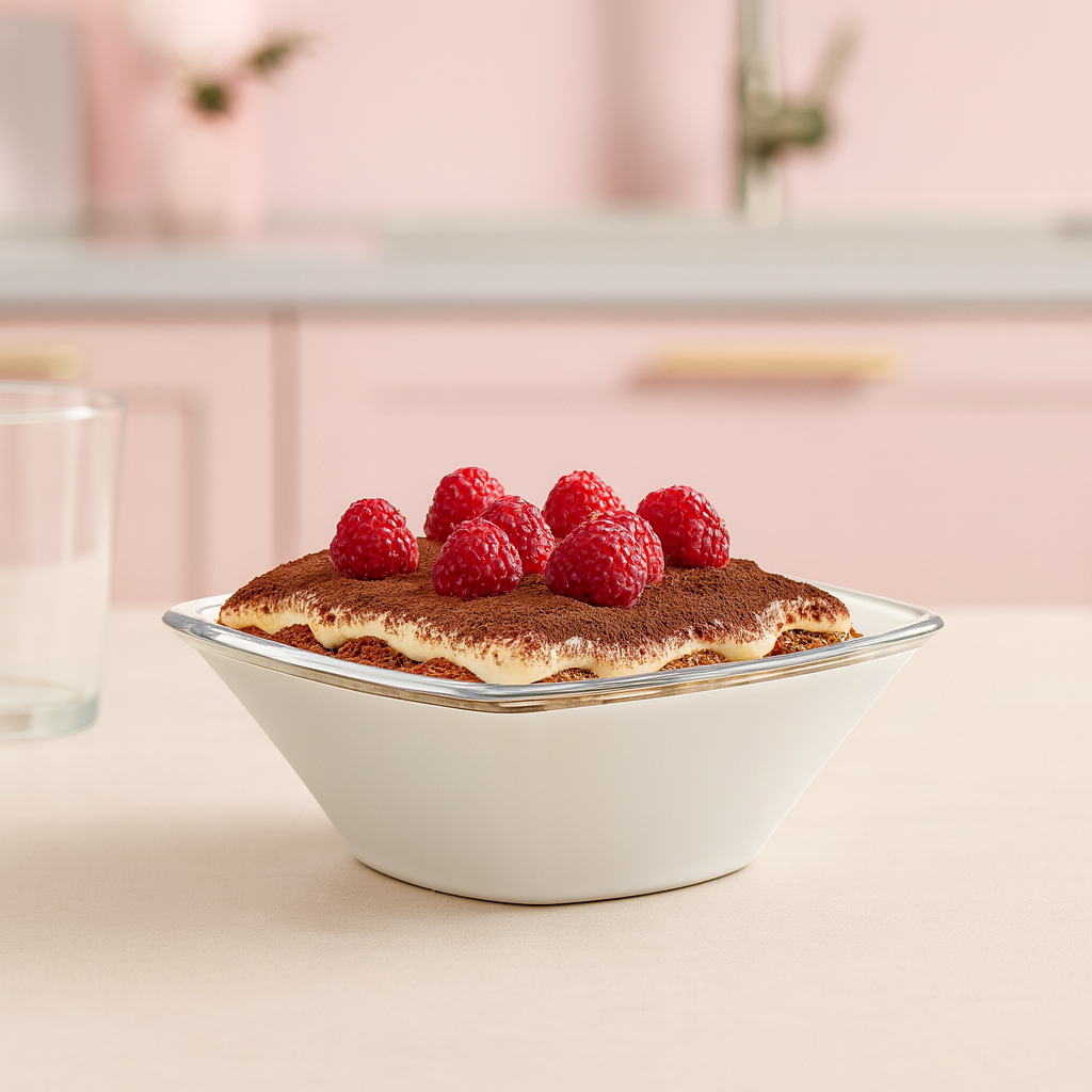 Stylish Dessert in Square Serving Bowl