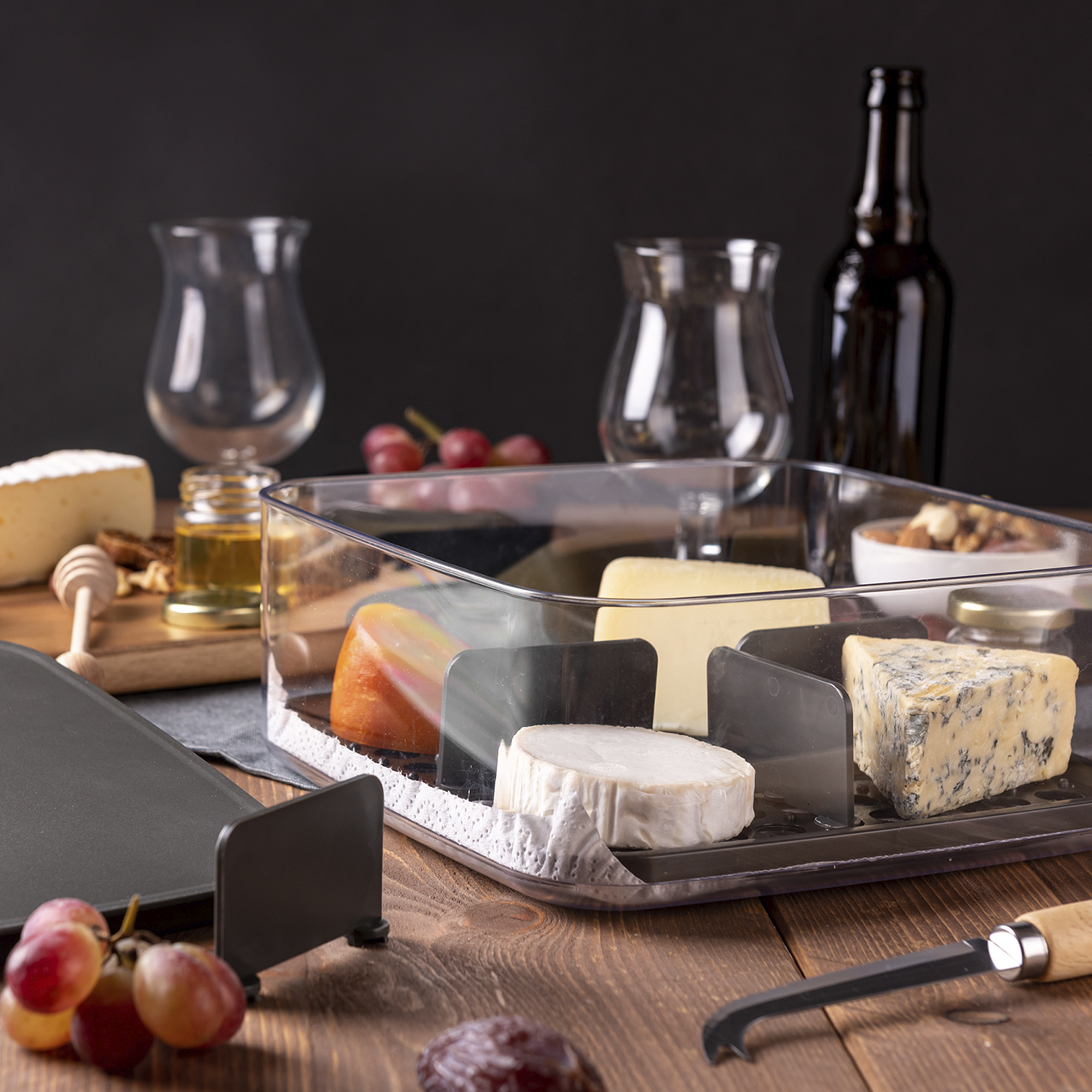 Cheese Saver Box with Dividers